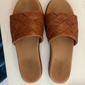Madewell Women's Tan Woven Slide Sandals